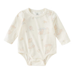 Dave&Bella Baby Girls/Boys Autumn Cotton Print One-Pieces Rompers