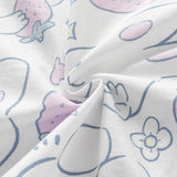 Dave&Bella Toddler Girls Summer White/Pink Rabbit Print Soft Cotton T-shirt Tops