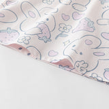 Dave&Bella Toddler Girls Summer White/Pink Rabbit Print Soft Cotton T-shirt Tops