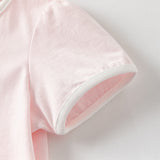 Dave&Bella Toddler Girls Summer Adorable Pink Breathable Cotton T-shirt Tops
