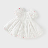 Dave&Bella Toddler Girls Summer Printed Bubble Sleeve Floral Pod Skirt Dress
