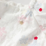 Dave&Bella Toddler Girls Summer Printed Bubble Sleeve Floral Pod Skirt Dress