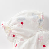 Dave&Bella Toddler Girls Summer Printed Bubble Sleeve Floral Pod Skirt Dress