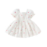 Dave&Bella Toddler Girls Summer Printed Bubble Sleeve Floral Pod Skirt Dress