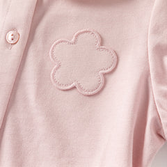 Dave&Bella Girls Summer Pink Shirt Half-Skirt Suit Set