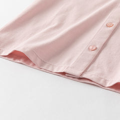 Dave&Bella Girls Summer Pink Shirt Half-Skirt Suit Set