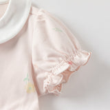 Dave&Bella Girls Summer Cotton College Pink Print Cute A-line Dress
