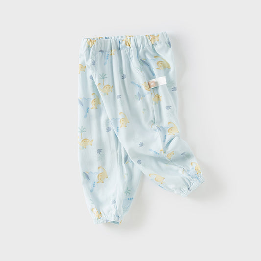 Dave&Bella Toddler Girls/Boys Summer Casual Flower/Dinosaur Print Mosquito-Proof Pants