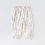 Dave&Bella Toddler Girls/Boys Summer Casual Flower/Dinosaur Print Mosquito-Proof Pants
