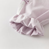 Dave&Bella Toddler Girls Summer Sweet Grey Bow Decorations Breathable Cotton Pants