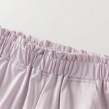 Dave&Bella Toddler Girls Summer Sweet Grey Bow Decorations Breathable Cotton Pants