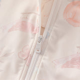 Dave&Bella Toddler Girls Summer Beige/Pink Print UV Protective Sunscreen Jackets