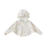Dave&Bella Toddler Girls Summer Beige/Pink Print UV Protective Sunscreen Jackets