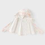 Dave&Bella Toddler Girls Summer Beige/Pink Print UV Protective Sunscreen Jackets