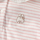 Dave&Bella Toddler Girls Summer Striped Adorable Rabbit-shaped Soft Cotton T-shirt Tops
