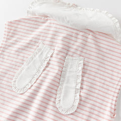 Dave&Bella Toddler Girls Summer Striped Adorable Rabbit-shaped Soft Cotton T-shirt Tops