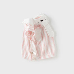 Dave&Bella Toddler Girls Summer Striped Adorable Rabbit-shaped Soft Cotton T-shirt Tops