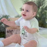Dave&Bella Baby Boys Summer Beige Comfortable Short-sleeved Rompers