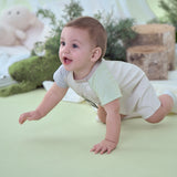 Dave&Bella Baby Boys Summer Beige Comfortable Short-sleeved Rompers