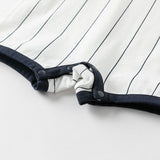 Dave&Bella Baby Boys Summer Striped Cotton Indoor Soft Rompers