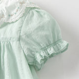 Dave&Bella Girls Summer Green Cotton Princess Dress