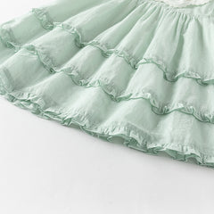 Dave&Bella Girls Summer Green Cotton Princess Dress