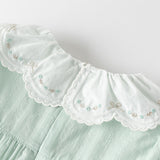 Dave&Bella Girls Summer Green Cotton Princess Dress