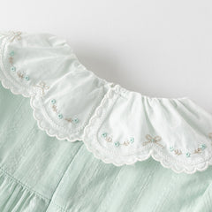 Dave&Bella Girls Summer Green Cotton Princess Dress