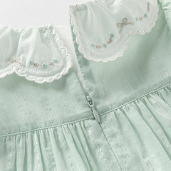 Dave&Bella Girls Summer Green Cotton Princess Dress