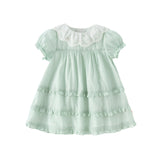 Dave&Bella Girls Summer Green Cotton Princess Dress