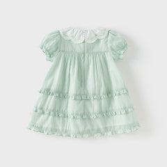Dave&Bella Girls Summer Green Cotton Princess Dress