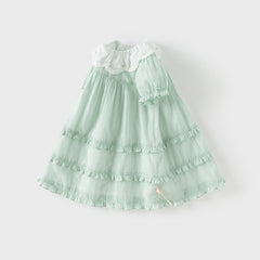 Dave&Bella Girls Summer Green Cotton Princess Dress