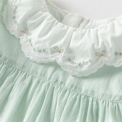 Dave&Bella Girls Summer Green Cotton Princess Dress