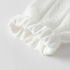 Dave&Bella Kids Girls Summer Cute White Outwear Soft Long-sleeved Cardigans