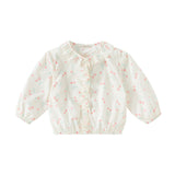Dave&Bella Toddler Girls Summer Cherry Print Outwear UV-protection Sunscreen Jackets