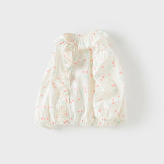 Dave&Bella Toddler Girls Summer Cherry Print Outwear UV-protection Sunscreen Jackets