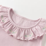 Dave&Bella Toddler Girls Summer Cotton Lace Collar Vests