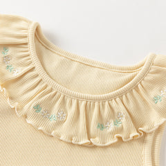 Dave&Bella Toddler Girls Summer Cotton Lace Collar Vests Tops