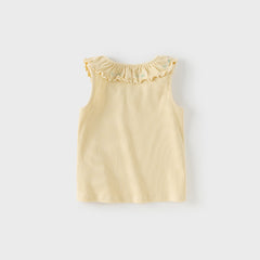 Dave&Bella Toddler Girls Summer Cotton Lace Collar Vests Tops
