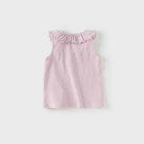 Dave&Bella Toddler Girls Summer Cotton Lace Collar Vests