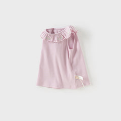 Dave&Bella Toddler Girls Summer Cotton Lace Collar Vests Tops