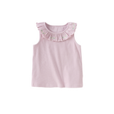 Dave&Bella Toddler Girls Summer Cotton Lace Collar Vests