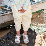 Dave&Bella Toddler Girls Summer Cute Beige/Pink Loose Soft Harem Pants