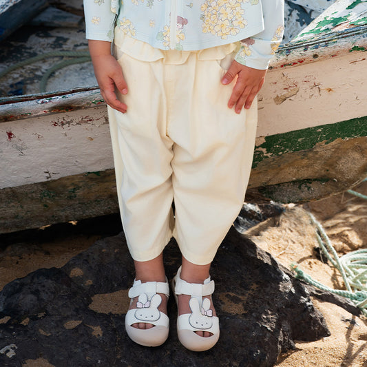 Dave&Bella Toddler Girls Summer Cute Beige/Pink Loose Soft Harem Pants