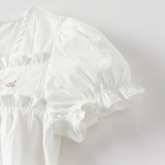 Dave&Bella Girls Summer Thin White Cotton T-Shirt Top