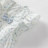 Dave&Bella Toddler Girls Summer Cotton Floral T-shirt Jeans Sets