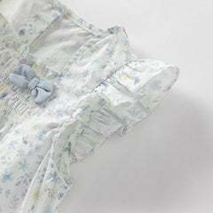 Dave&Bella Girls Summer Cotton Floral T-shirt Jeans Pant Set