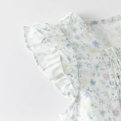 Dave&Bella Girls Summer Cotton Floral T-shirt Jeans Pant Set