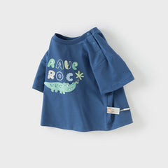 Dave&Bella Toddler Boys/Girls Summer Playful Print Classic T-shirt Tops