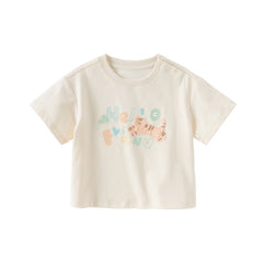 Dave&Bella Toddler Boys/Girls Summer Playful Print Classic T-shirt Tops